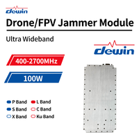 Module amplificateur de puissance UWB Dewin 100W 400-2700MHz GaN à semi-conducteurs SSPA RF large bande pour SATCOM, radar et guerre électronique
