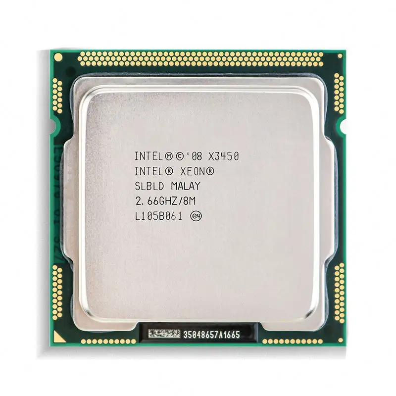 ใช้เซิร์ฟเวอร์ CPU X3450 SLBLD สำหรับ Intel Xeon Cpu LGA 1156 Quad-Core 2.53GHz 95W CPU Processor X3470 X3480