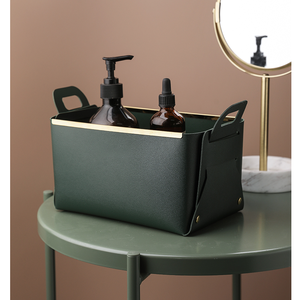 Scatola portaoggetti in pelle nordica grande portaoggetti chiave creativa portaoggetti cestino contenitore per cosmetici - Product Image 2