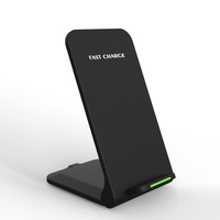 Chargeur sans fil pliable transfrontalier le plus vendu, 15W à charge rapide, support de bureau vertical, port Type-C, matériau ABS