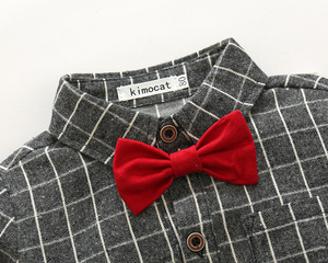 ชุดเสื้อผ้าเด็กสไตล์วินเทจสำหรับเด็กผู้ชาย ชุดรอมเปอร์ กางเกงขายส่ง - Product Image 3