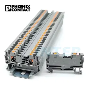3211757 PT 4 Phoenix Contact Push in Connection Feed Through DIN Rail bloque de terminales de latón de plástico sin tornillos
