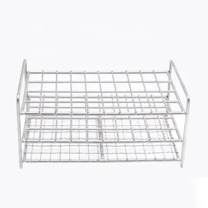 Tiandi Lab 40 Holes Stainless Steel Metal Test Tube Holder Rack