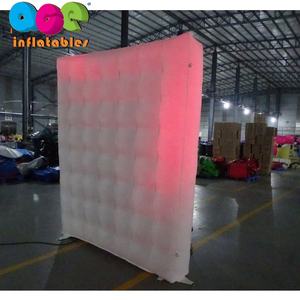 Fondo inflable curvo personalizado para pared, telón con tiras de iluminación LED, fotomatón, multicolor - Product Image 3