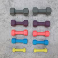 SMARTFIT Ensembles d'haltères en néoprène enduit, couleurs personnalisées pour la musculation, 0,5-5 kg