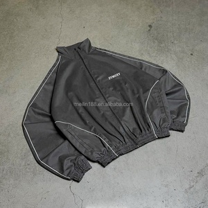 Design Custom Windbreaker Nylon <b>Zip</b> <b>up</b> <b>Jackets</b> for Men High Quality Lightweight Loose 3m Reflective Sports Nylon <b>Jackets</b> - Product Image 1
