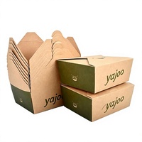 Boîtes alimentaires à emporter carrées en kraft doré, compatibles micro-ondes, 49 oz, résistantes aux fuites et à la graisse, pour restaurants, traiteurs et événements