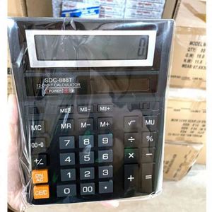 Calculatrice de bureau à piles bouton en plastique, affichage 12 chiffres, noire, pour étudiants, fabricant chinois - Product Image 2