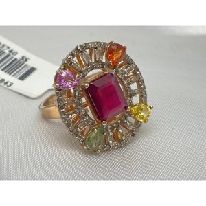 Nouvelle bague de luxe MALTI SHAPHIRE, RUBIS, en argent sterling 925, cadeau, fête, mariage, fiançailles, cérémonies religieuses, événements - Product Image 3