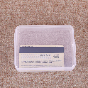 Transparent Plastic Storage Box Rectangle 11.5x9.2x2.8cm With Lid For Facial <b>Puff</b> Packaging General Use - Product Image 2