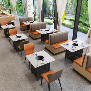Asientos de Restaurante Personalizados de Fábrica, de Una o Dos Plazas, con Tapicería Cómoda, Suave y Moderna, para Hoteles y Comedores Comerciales - Product Image 4