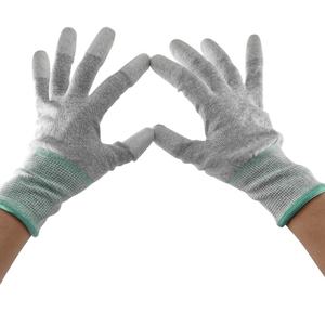 Guantes DE TRABAJO recubiertos de PU ESD Guantes antiestáticos de fibra de carbono ESD PU Top Fit Guante para uso en laboratorio - Product Image 1