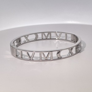 Pulsera de Cobre con Números Romanos Vintage de Tianyu Gems con Detalles de Circonita y Joyería de Moda Retro para Mujer - Product Image 1