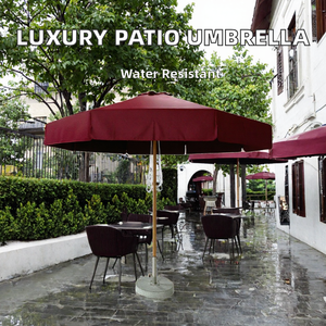 Modern Luxury <b>Large</b> Garden Patio <b>Umbrella</b> Restaurant Cafe Hotel Outdoor Commercial Granite Base- Aluminum Pole Outdoor Furniture - Product Image 2