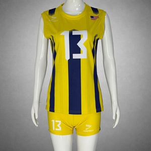 Custom Sublimatie Sportteam Volleybal Custom Shirt Aanpasbaar Kleur Pak Rood Met Zwarte Jersey Volleybal Vrouwen - Product Image 1