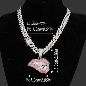 Collar de Cadena Cubana con Colgante de Letra Personalizado Estilo Hip Hop de Gran Venta al Por Mayor para Hombre Rapper - Product Image 5