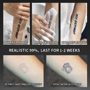 Tatuaje temporal de <span class=keywords><strong>leopardo</strong></span> Tatuaje semipermanente Impermeable y a prueba de sudor Duradero 2 semanas Pegatinas de tatuaje de hierbas realistas - Product Image 5