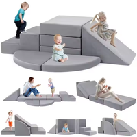 Sofá Modular de Juego para Niños, Sillón de Espuma para Niños Pequeños, Sofás de Peluche Convertibles para Bebés, Juego de Sofás Plegables y Comprimidos