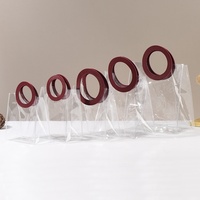 Sac fourre-tout transparent en PVC créatif, rond, tridimensionnel, pochette cadeau idéale pour le festival Qixi ou les mariages, modèle LJ-012 Wenzhou