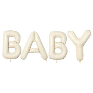 Ballons en feuille métallisée géants de 40 pouces, ensemble BABY BRIDE OH BABY pour décorations de fête d'anniversaire d'enfants - Product Image 4