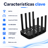 Routeur WiFi 6 AX3000 Gigabit Double Bande avec 1 WAN 4 LAN pour la vente en gros et la marque privée