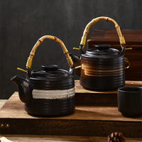 Service à thé en porcelaine Yurtrain, émaillé au four traditionnel, style Japandi, luxe, tasses et théière en céramique, écologique, durable, pour aliments