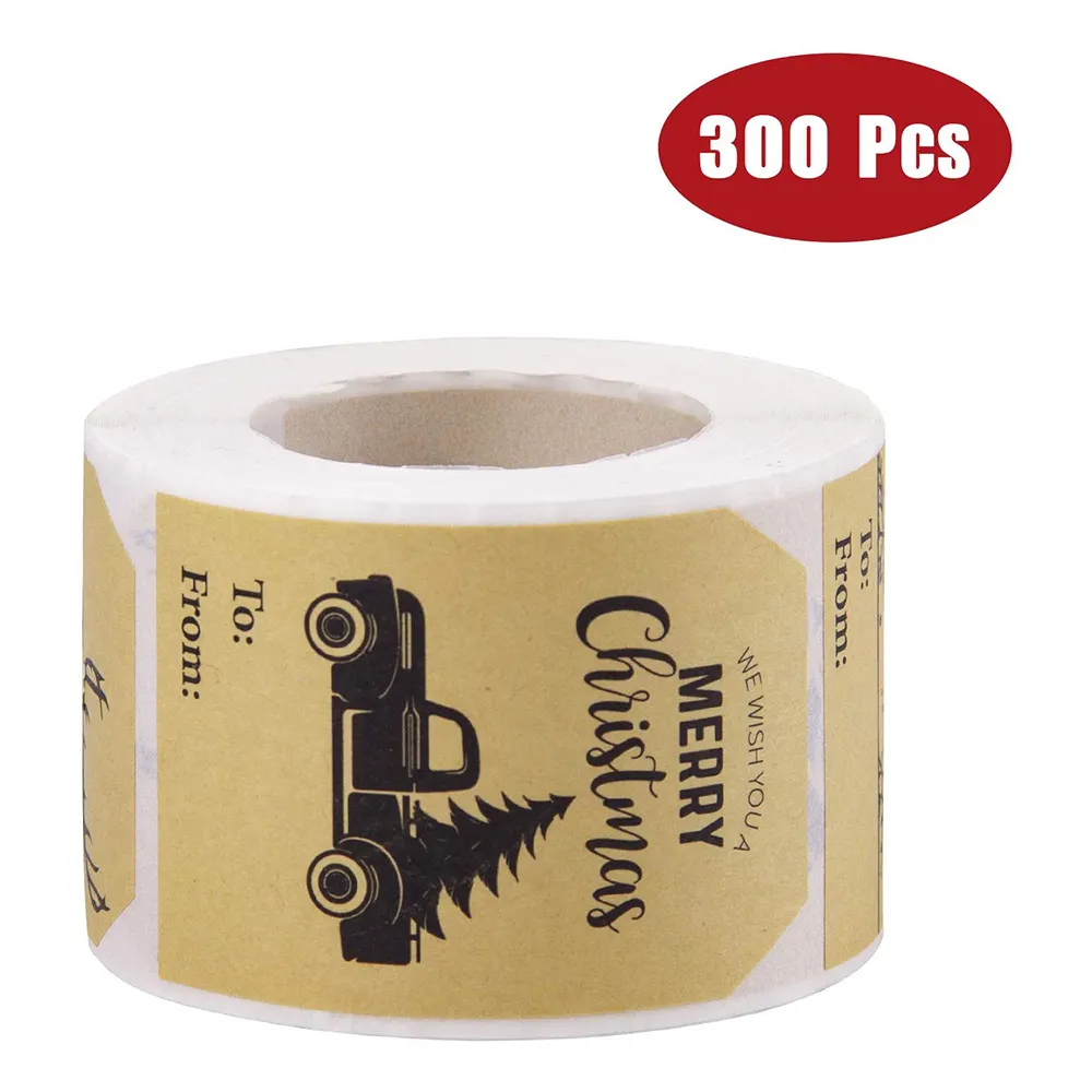 Özel profesyonel üretim tedarikçisi Kraft kağıt noel tasarım etiketleri