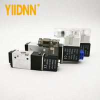 Vanne solénoïde pneumatique 4V410-15 5 voies 2 positions 12V 24V 220V à commande par bobine pour air et gaz