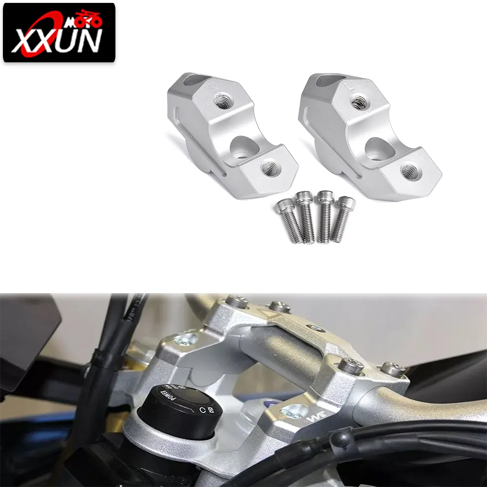 XXUN Motorrad-Lenkleiste Gebäudehalterung Clamp Taper Griffleiste Gebäudeverstellungsfunktion einstellbar für BMW F750GS F 750 GS 2018-2023