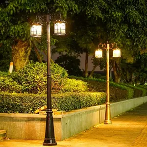 Solar powered motion sensor luzes para jardim parque quintal pátio caminho impermeável poste de luz levou luz solar jardim