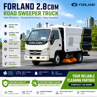 Truk Penyapu Jalan Mini Foton Forland 2.8CBM Tangki Air 800L 48HP Diesel Kendaraan Pembersih Jalan