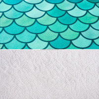Serviette de plage en coton 100% à imprimé numérique personnalisé, motif écailles de sirène, en stock, expédition rapide, haute qualité