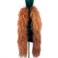 Boa en plumes d'autruche longues, teintes en rouge, 6, 8 ou 10 plis, pour guirlande de Noël, plumes de carnaval, fête, bricolage, artisanat, écharpe, robe pour femme - En promotion