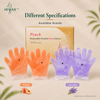 Gants et chaussettes en paraffine apaisants à la pêche et à la lavande, masque thermique jetable pour les mains, pour salon de beauté, manucure, spa