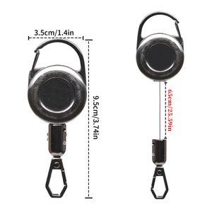 Hợp Kim Kẽm Đa Chức Năng Huy Hiệu Reel Vòng Chìa Khóa Huy Hiệu Chủ Với Carabine Reel - Product Image 2