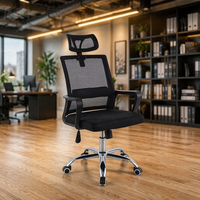 Chaise de bureau pivotante confortable avec appui-tête, hauteur réglable, chaise de direction durable pour le bureau à domicile