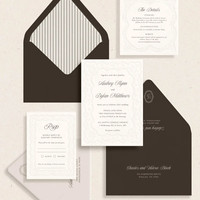 Invitaciones de Boda con Diseño en Relieve Tipo Encaje, Juego de Papelería Moderna con Impresión Tipográfica, Relieve Ciego, Invitaciones Elegantes y Modernas