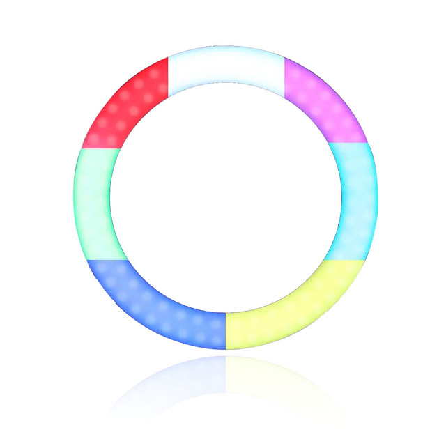 18-inch Voice-controlled Portable Selfie Rgb Coloured Ring Light Kit for Mobile Phones,Size 45cm