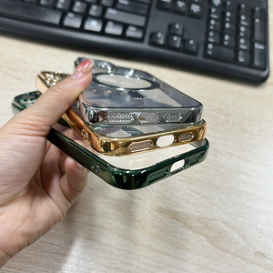 Funda de Teléfono con Anillo Magnético Electrochapado Transparente y Logotipo Personalizable para iPhone 17 16 15 14 con Cubierta Protectora de Lente - Product Image 4