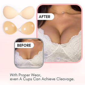 حمالة صدر لاصقة من السيليكون فائق الرقة غير مرئية OEM/ODM، أغطية حلمات مقاومة للماء بدون خياطة قابلة لإعادة الاستخدام، ملابس داخلية نسائية مخصصة - Product Image 3