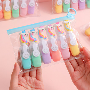 Últimos regalos <span class=keywords><strong>de</strong></span> papelería, bolígrafo resaltador <span class=keywords><strong>de</strong></span> 6 colores, resaltador brillante para niños, bolígrafo resaltador <span class=keywords><strong>de</strong></span> escritura con forma <span class=keywords><strong>de</strong></span> Animal lindo Mini - Product Image 4