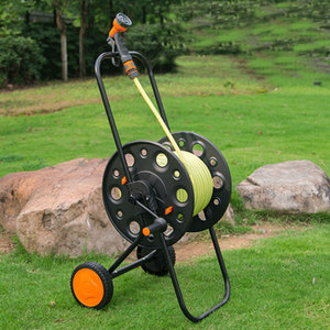 Nouvelle mise à niveau Rail <span class=keywords><strong>de</strong></span> guidage PP <span class=keywords><strong>enrouleur</strong></span> <span class=keywords><strong>de</strong></span> tuyau avec poignée Portable jardin facile à rétractable voiture Pet lavage eau tuyau bobine ensembles - Product Image 1