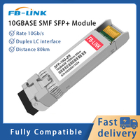 Módulo Transceptor SFP+ ZR Dúplex LC 10G 1550nm, 80km, Monomodo, Compatible con Cisco, Mikrotik, Intel, TP-Link