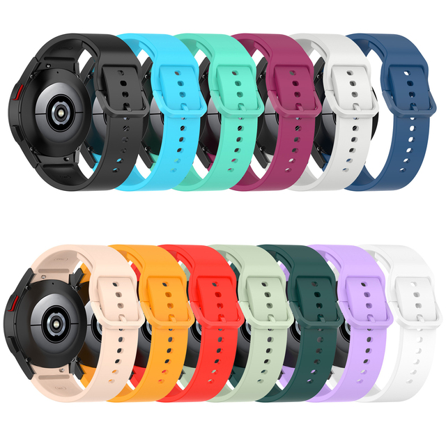 Onequan Wholesale Silicone Strap Colorful Watch Band 20mm for Samsung Galaxy Watch 4 5 6