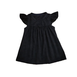 Vestidos de Volantes Sólidos al por Mayor, Vestidos de Diseñador para Niñas, Vestidos de Algodón para Bebés, Vestidos de Una Pieza, Vestidos de Verano con Volantes - Product Image 6