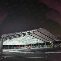 Tente de réception en aluminium pour salon professionnel, tente à toit courbé, tente de réception pour salle de banquet