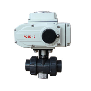 Vanne à boisseau sphérique DN80 2 voies 12V, type marche/arrêt, double motorisation UPVC - Product Image 4