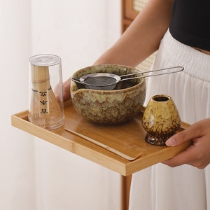 Bol à matcha japonais personnalisé avec bec verseur et fouet, cuillère à matcha, support de fouet, kit matcha 5 pièces pour la cérémonie du thé matcha - Product Image 2