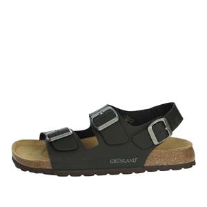 Sandalo Basso da Uomo Grunland SB3645-40 in Pelle Nera, Comfort per Uso Esterno - Product Image 1