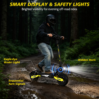 Trottinette électrique pour adultes EOEOTWO GT06, 25-45 miles hors route, 1200W/2400W, 30 MPH, pliable, moteurisé, pneus de route de 11 pouces, écran LED plus grand